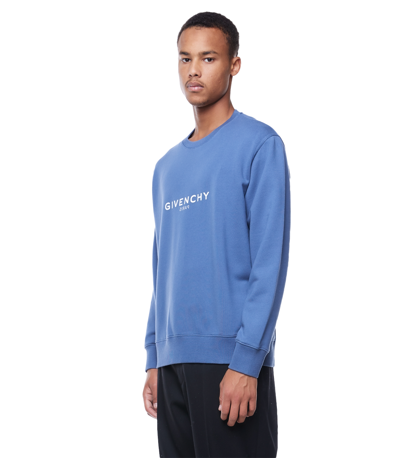 Reverse Print Sweater Military blue