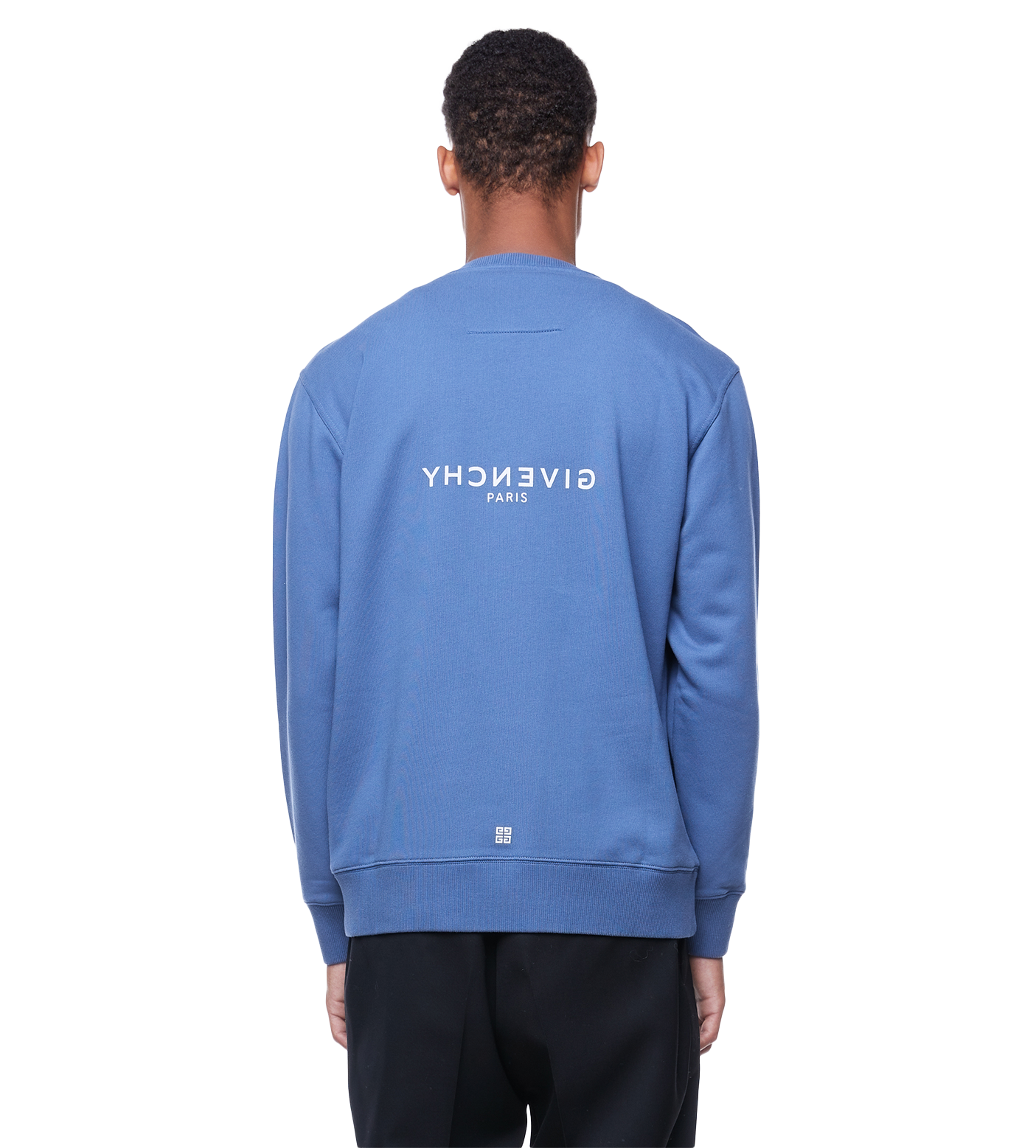 Reverse Print Sweater Military blue
