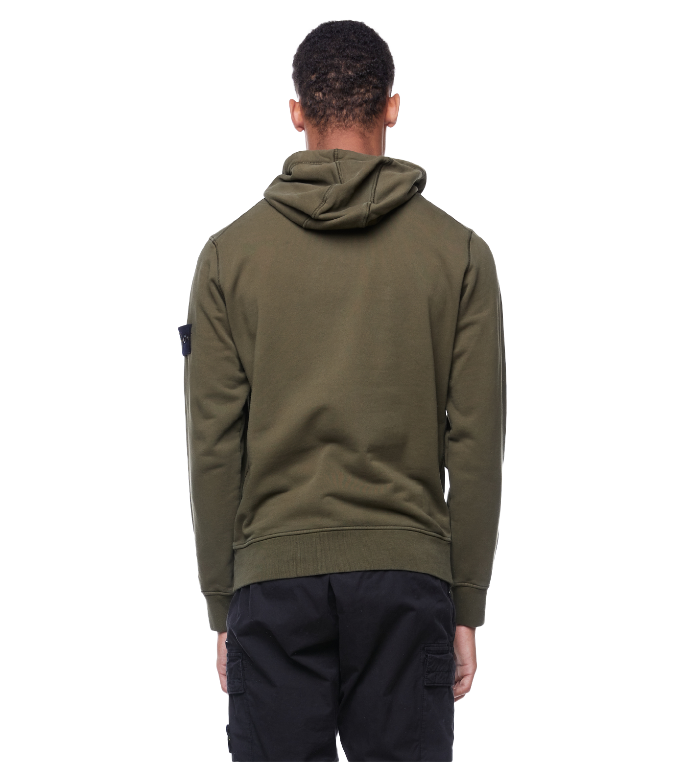 Compass-patch Pullover Hoodie Green