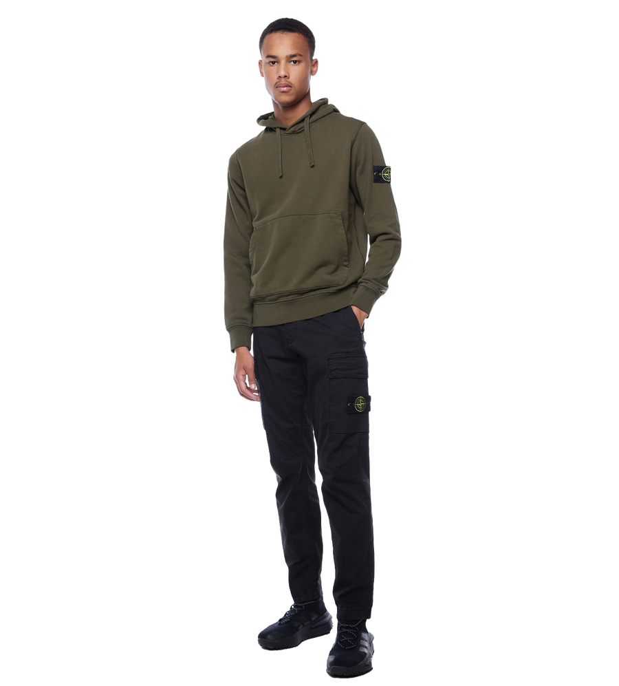 Compass-patch Pullover Hoodie Green
