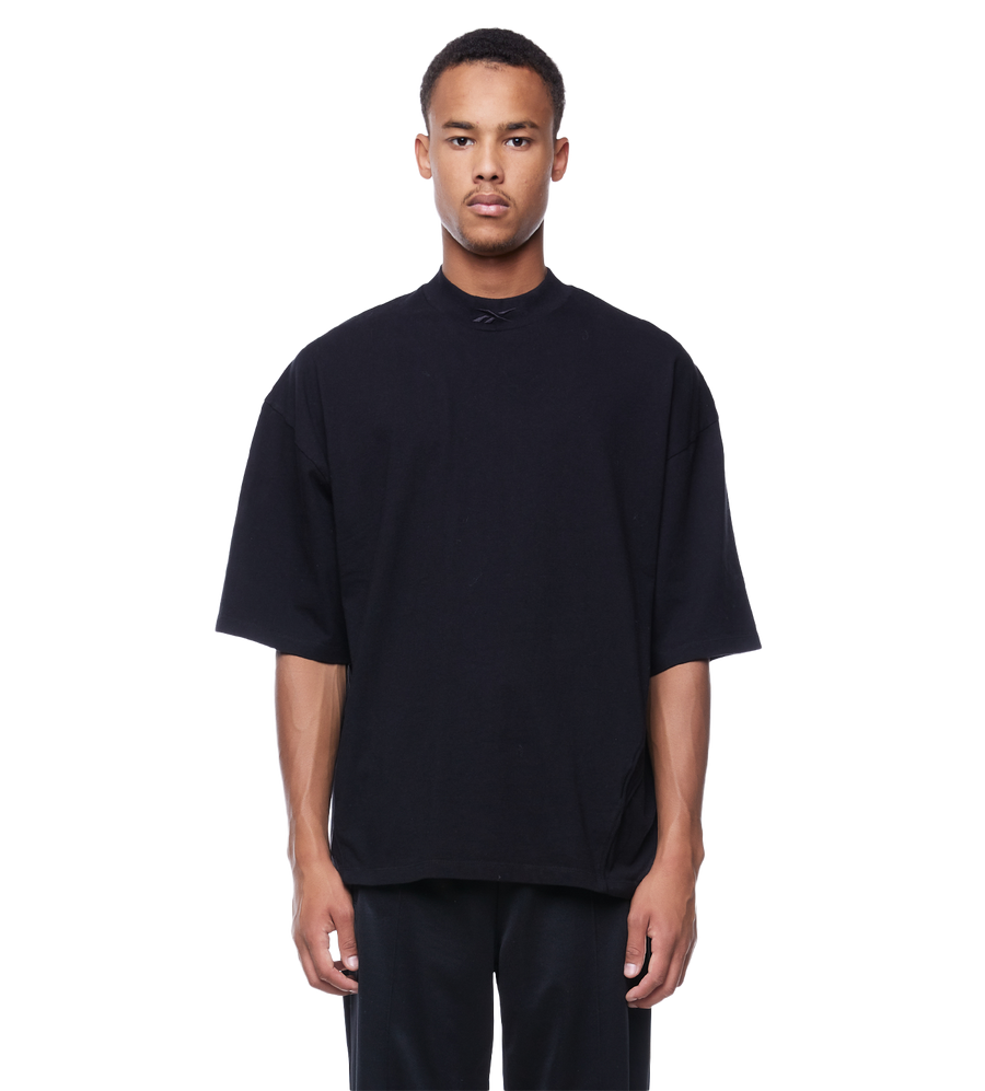Piped-trim T-shirt Black