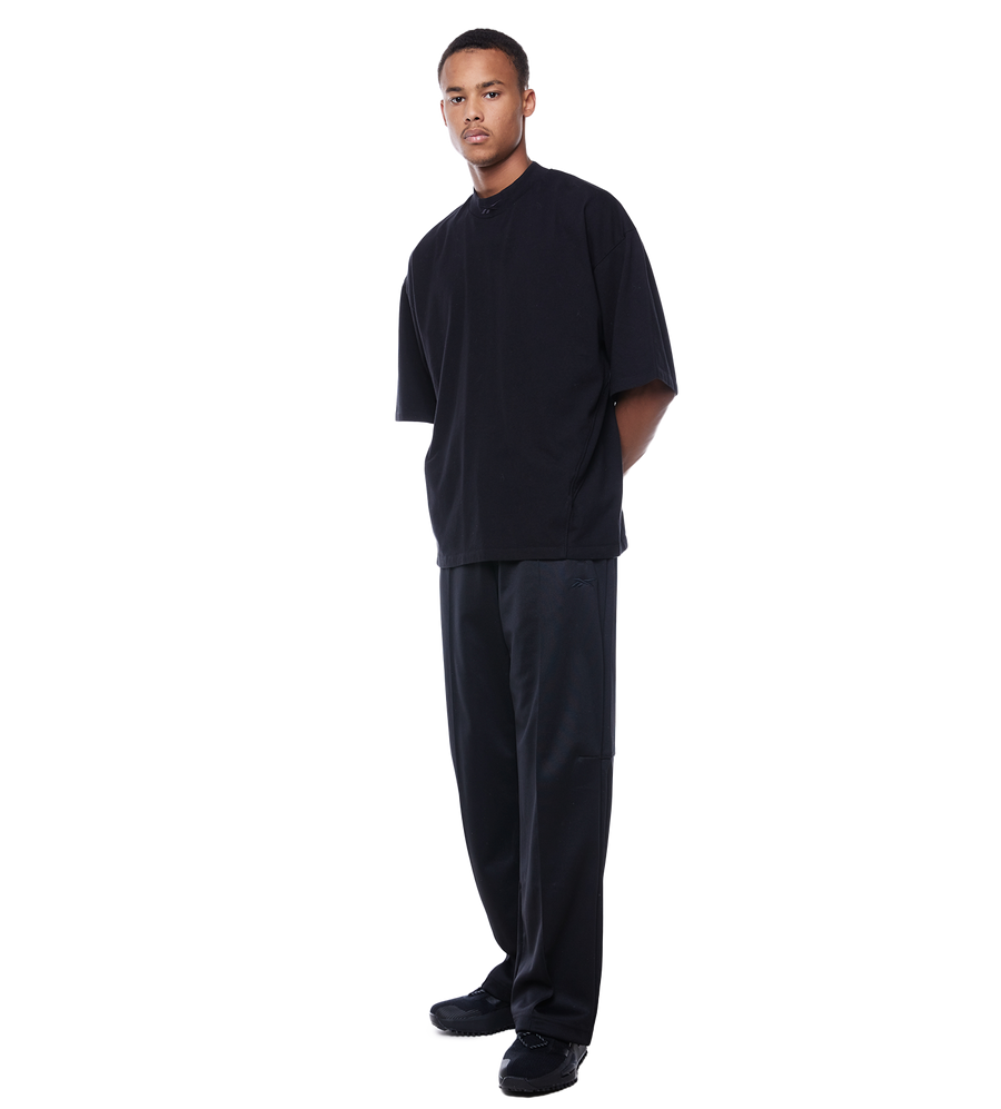 Piped-trim T-shirt Black