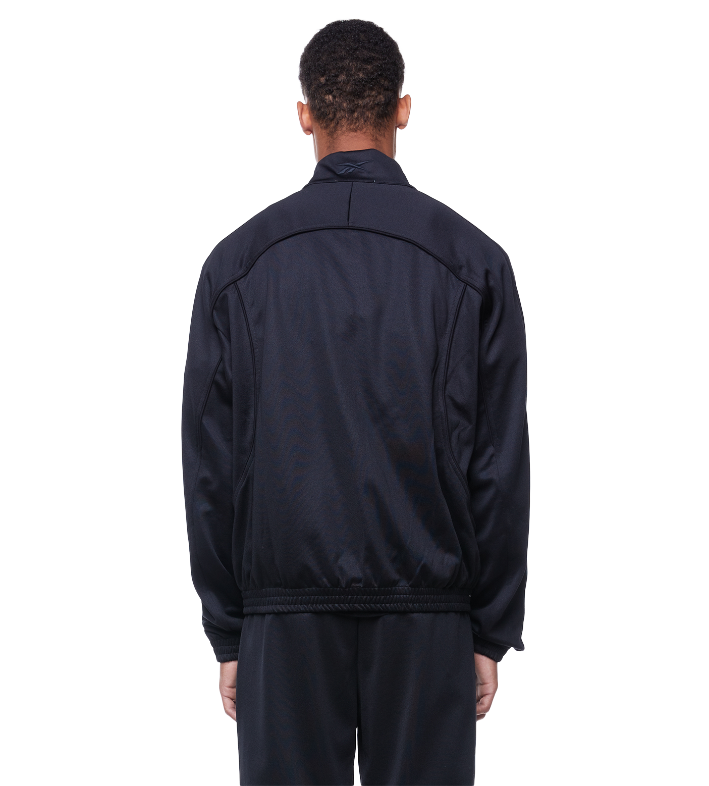 Piped-trim Track Jacket Black