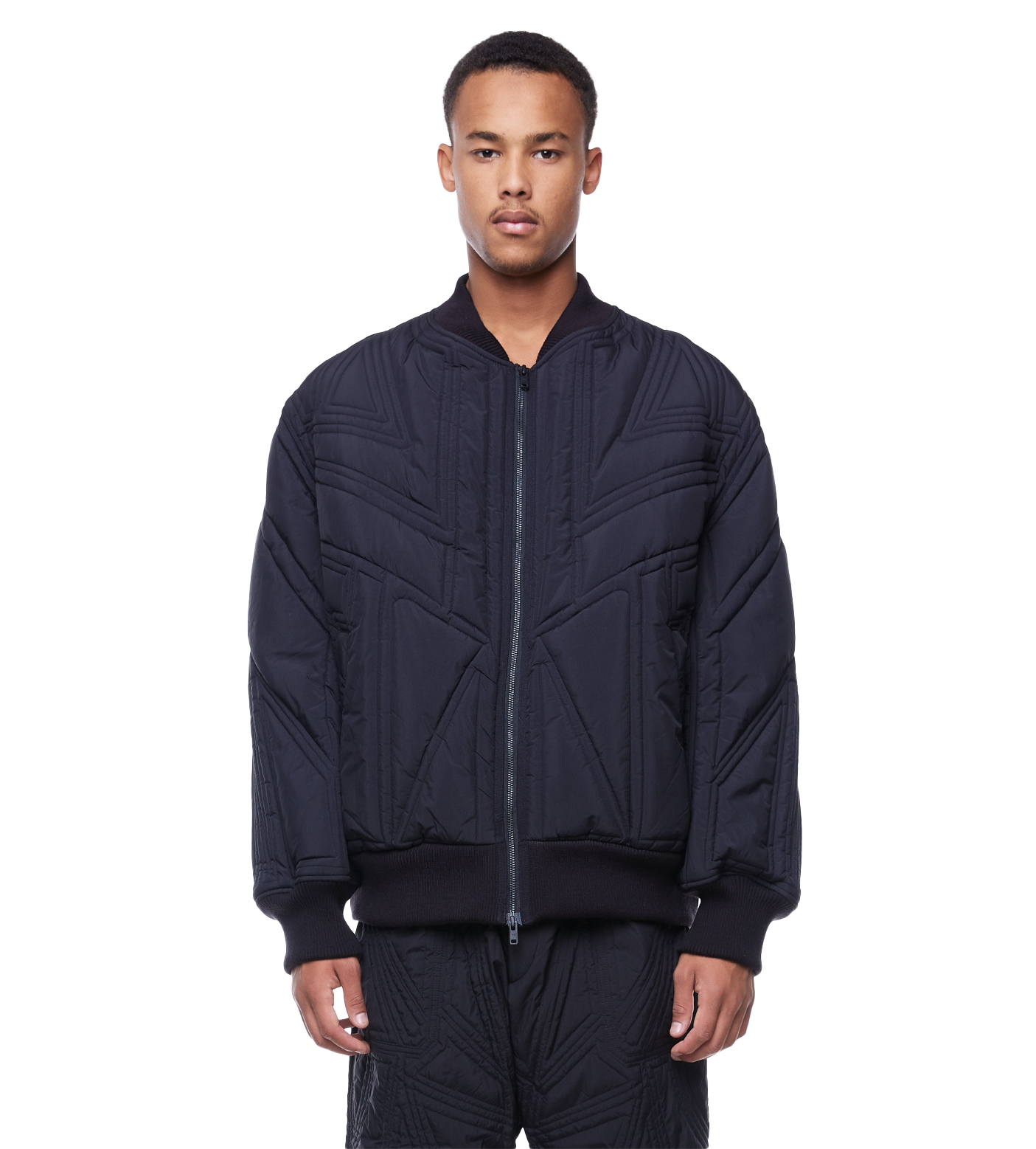 Quilted Bomber jacket Black
