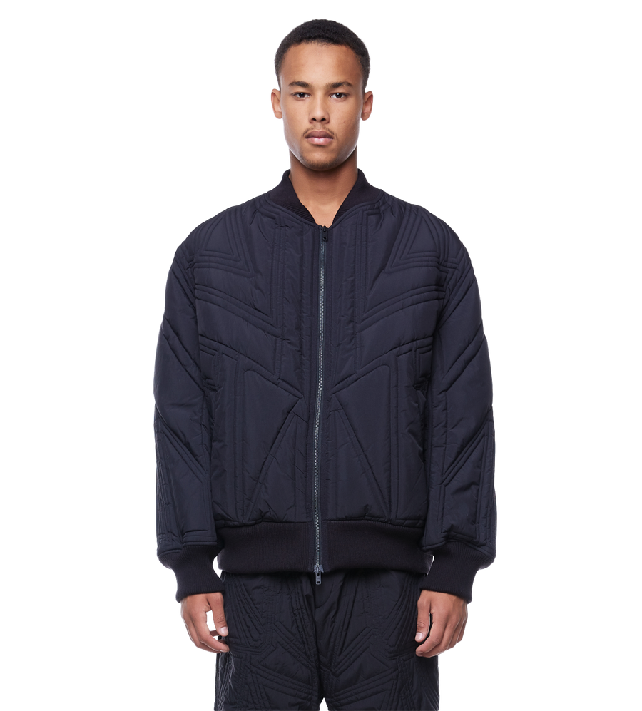 Quilted Bomber jacket Black