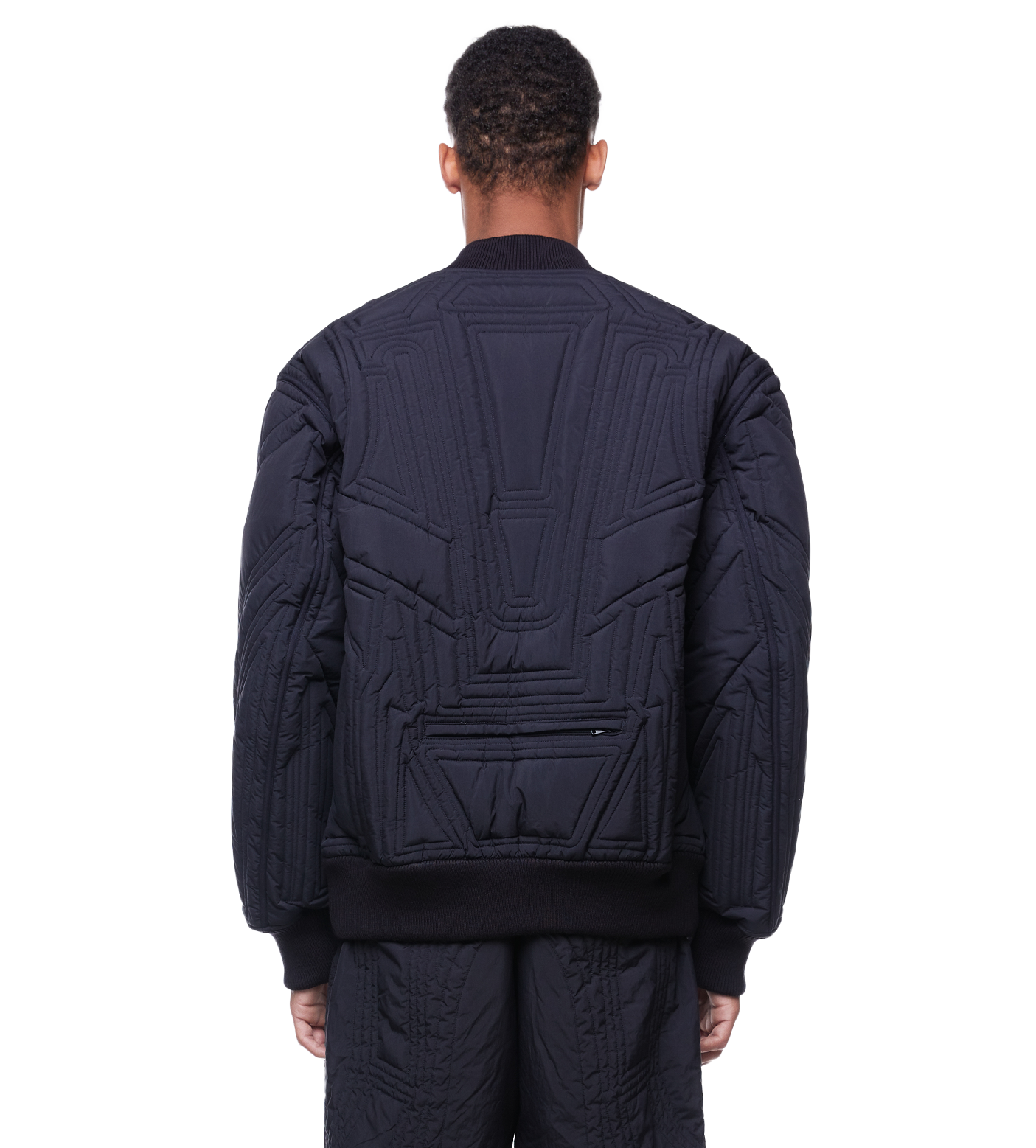 Quilted Bomber jacket Black