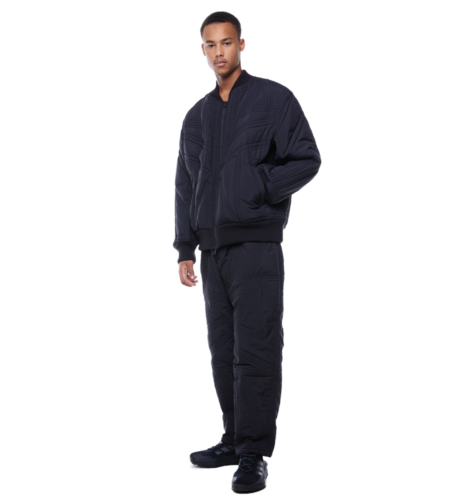 Quilted Bomber jacket Black