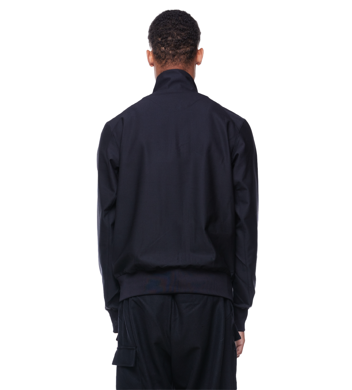 Funnel Neck Zip-up Track Jacket Black