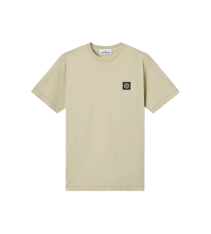 T-shirt van 60/2 katoenjersey zand