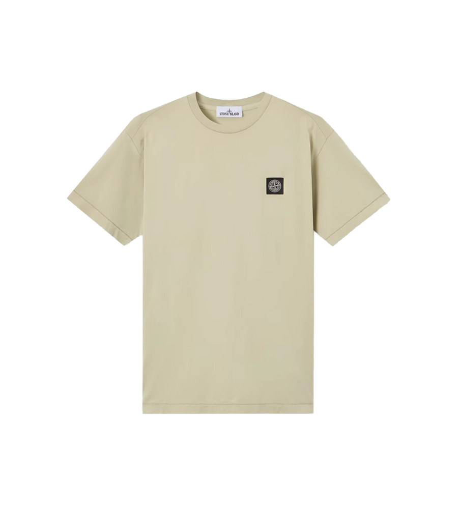T-shirt van 60/2 katoenjersey zand