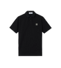 Organic Cotton Piqué Stretch Polo Shirt Black