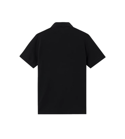 Organic Cotton Piqué Stretch Polo Shirt Black