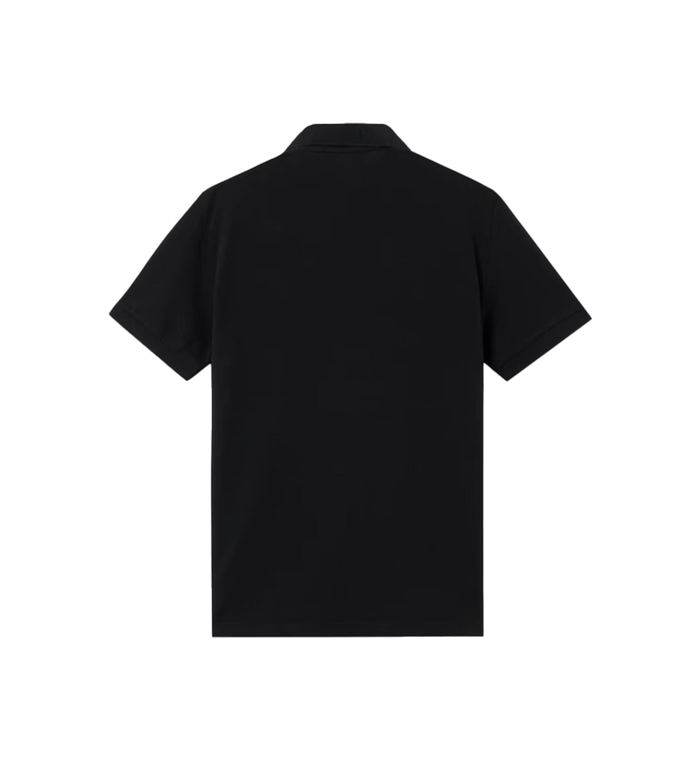 Organic Cotton Piqué Stretch Polo Shirt Black
