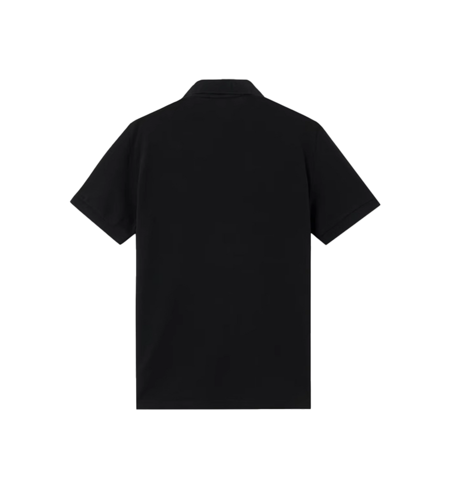 Organic Cotton Piqué Stretch Polo Shirt Black