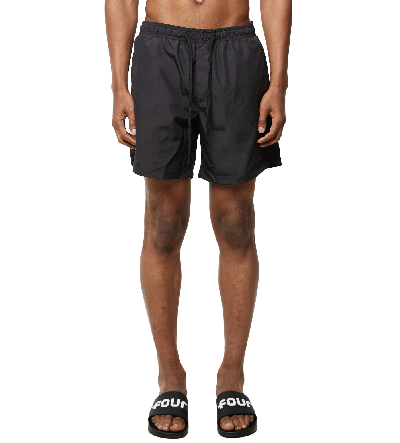 SD Circles Logo Print Swimshort Black
