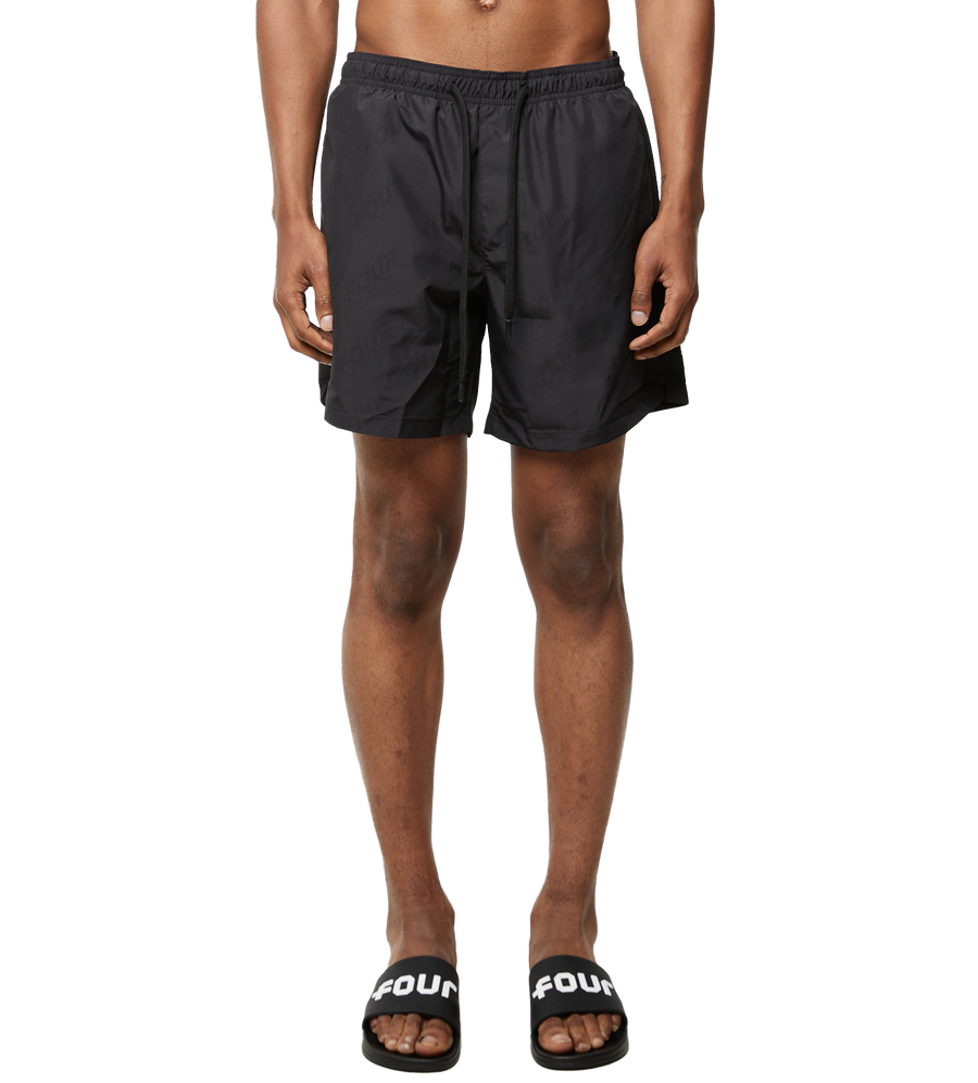 SD Circles Logo Print Swimshort Black