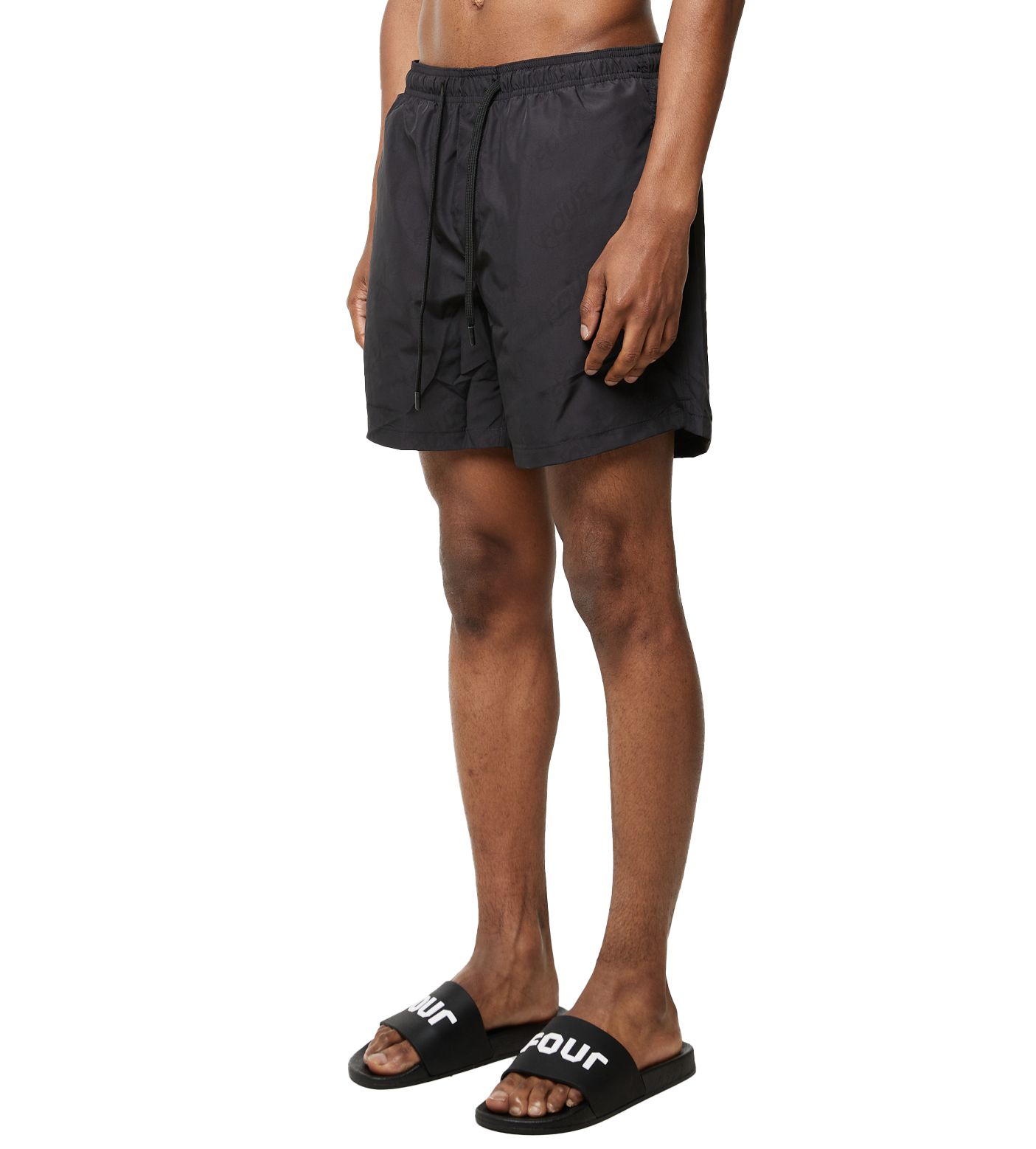 SD Circles Logo Print Swimshort Black