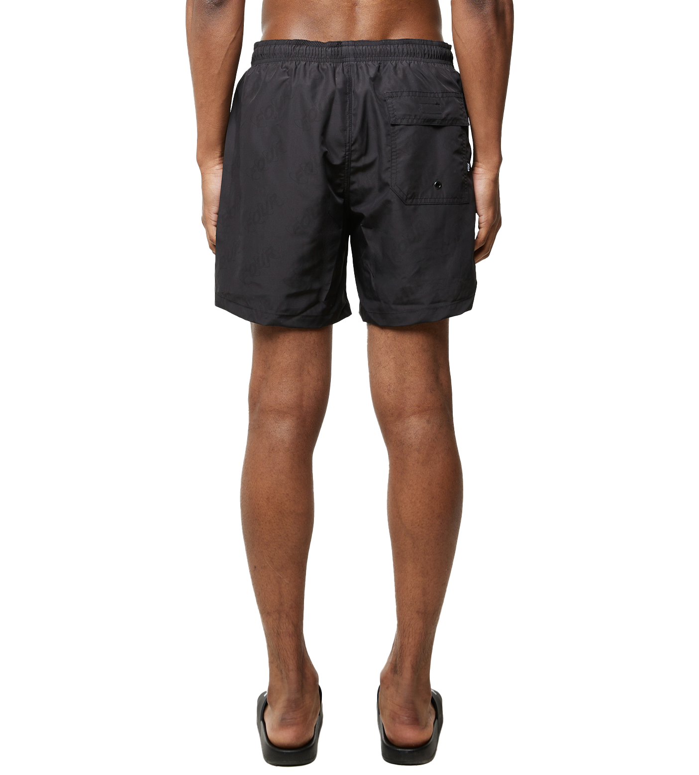 SD Circles Logo Print Swimshort Black