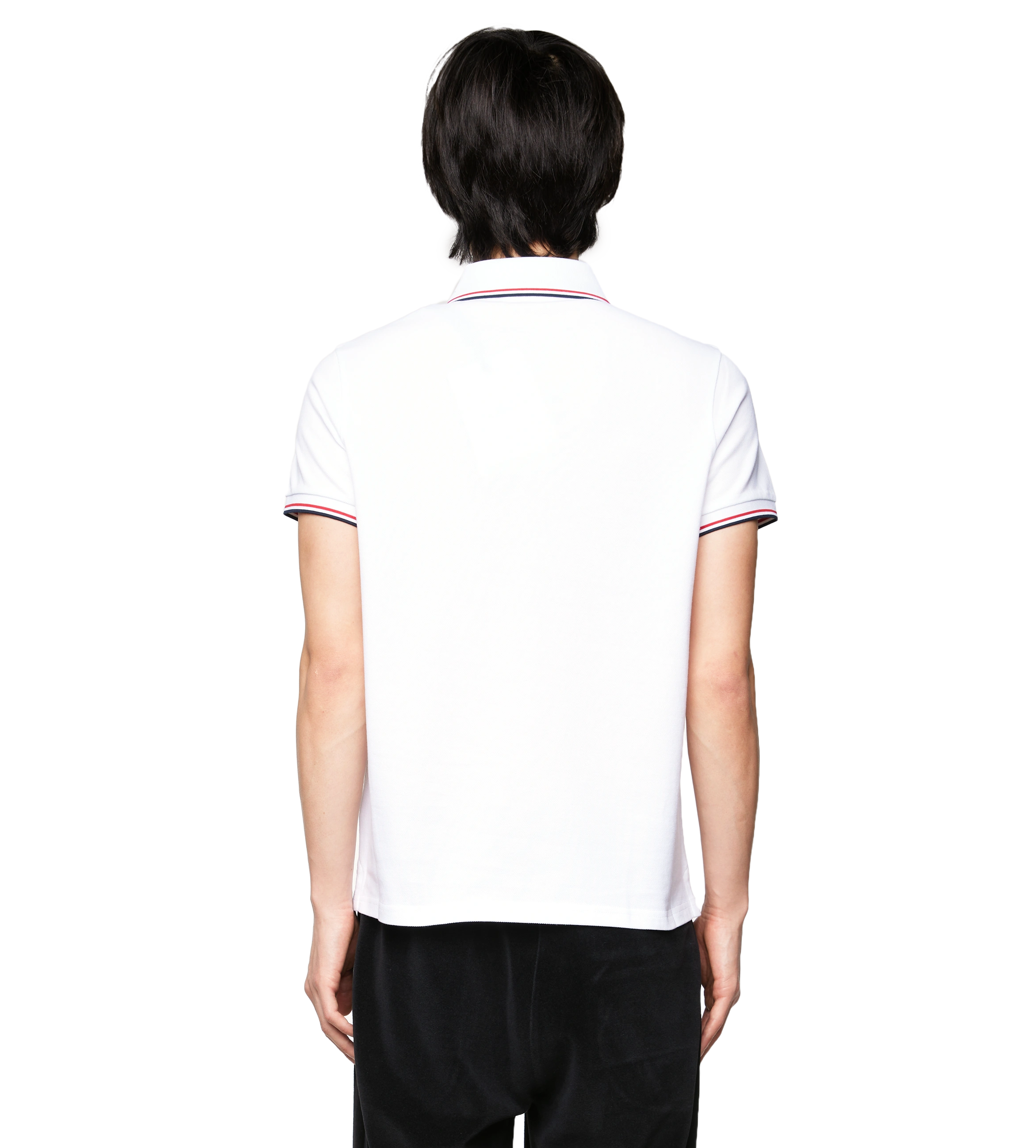 Logo Patch Short Sleeve Polo Shirt White