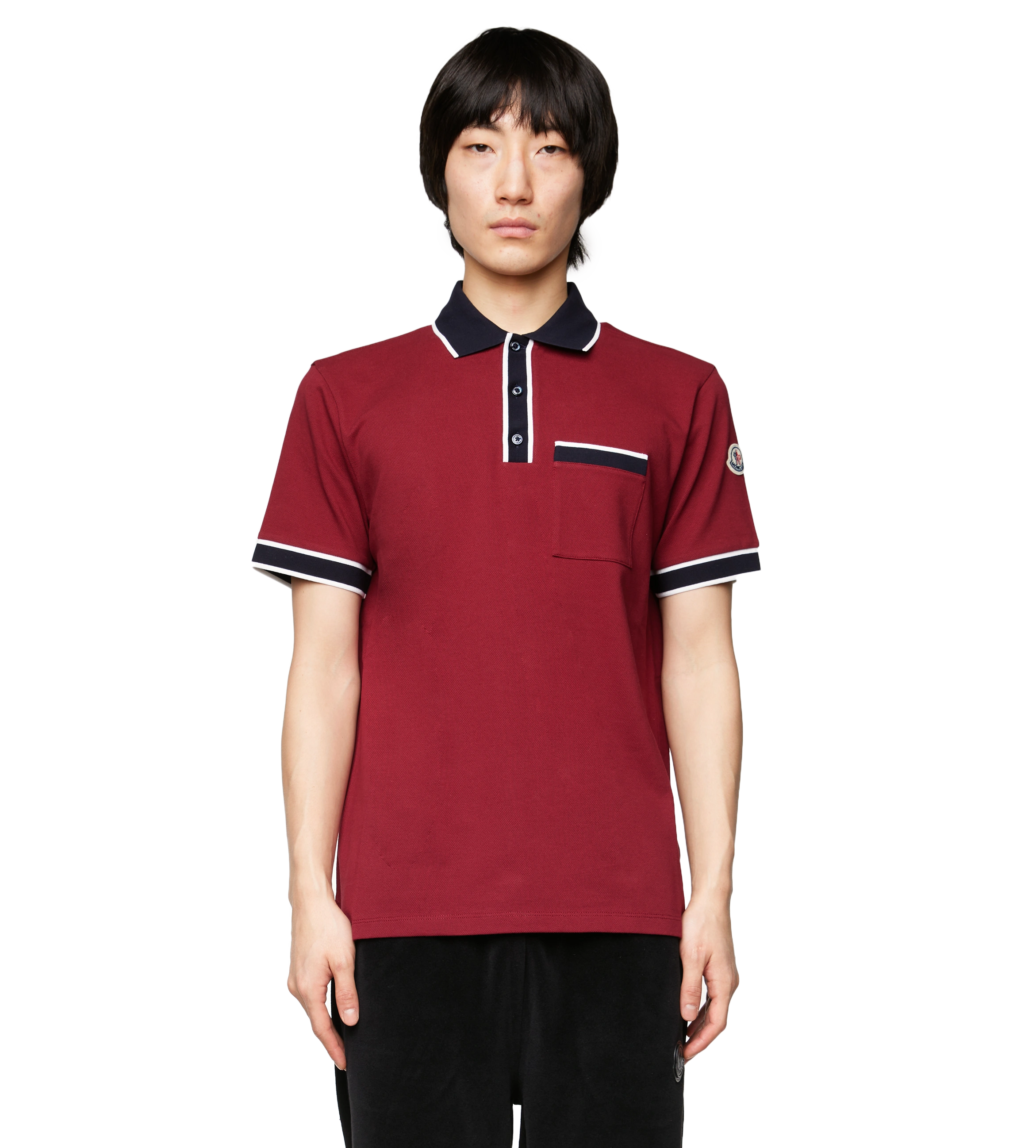 Color Block Polo Shirt Red