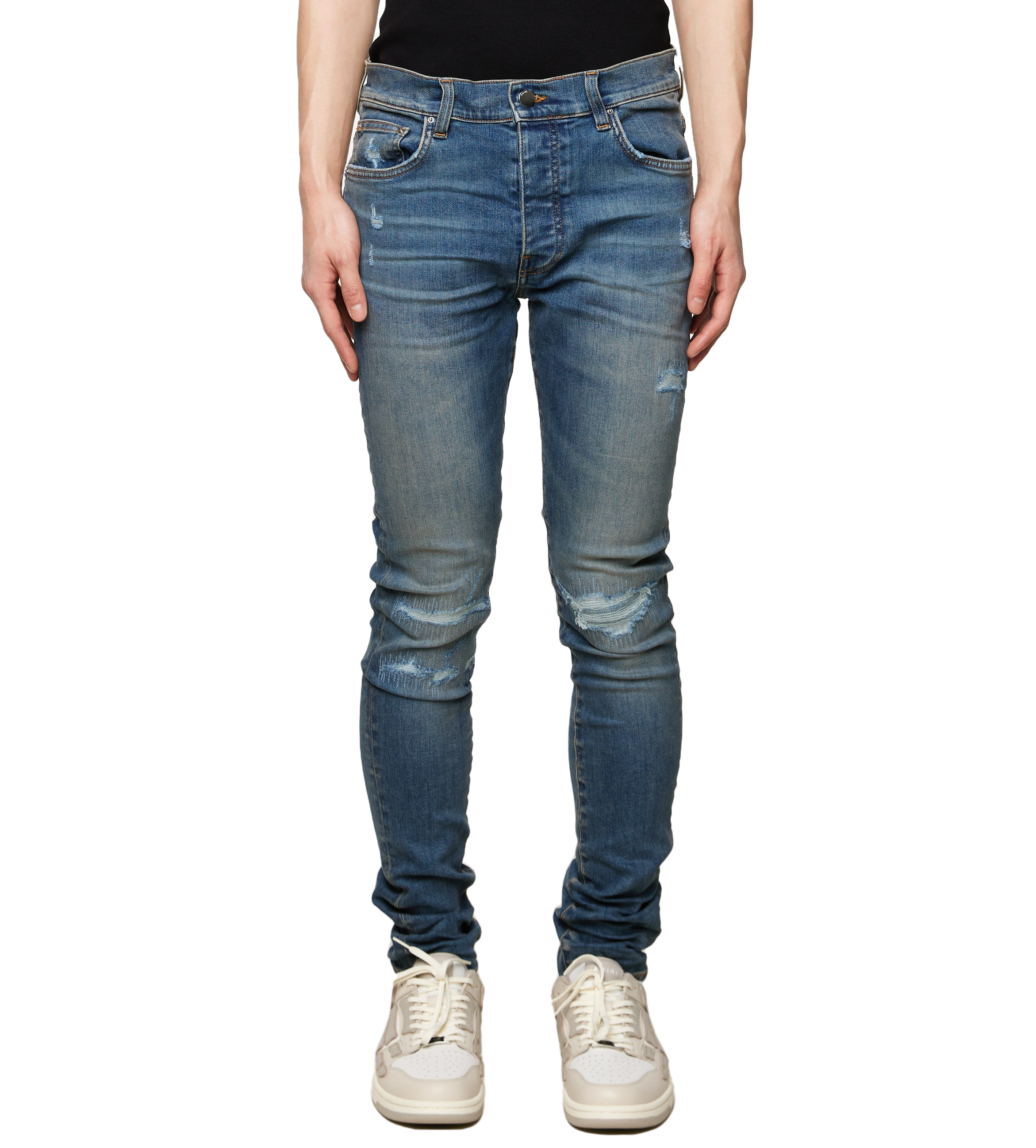 Distressed Skinny Jeans Crafted Indigo