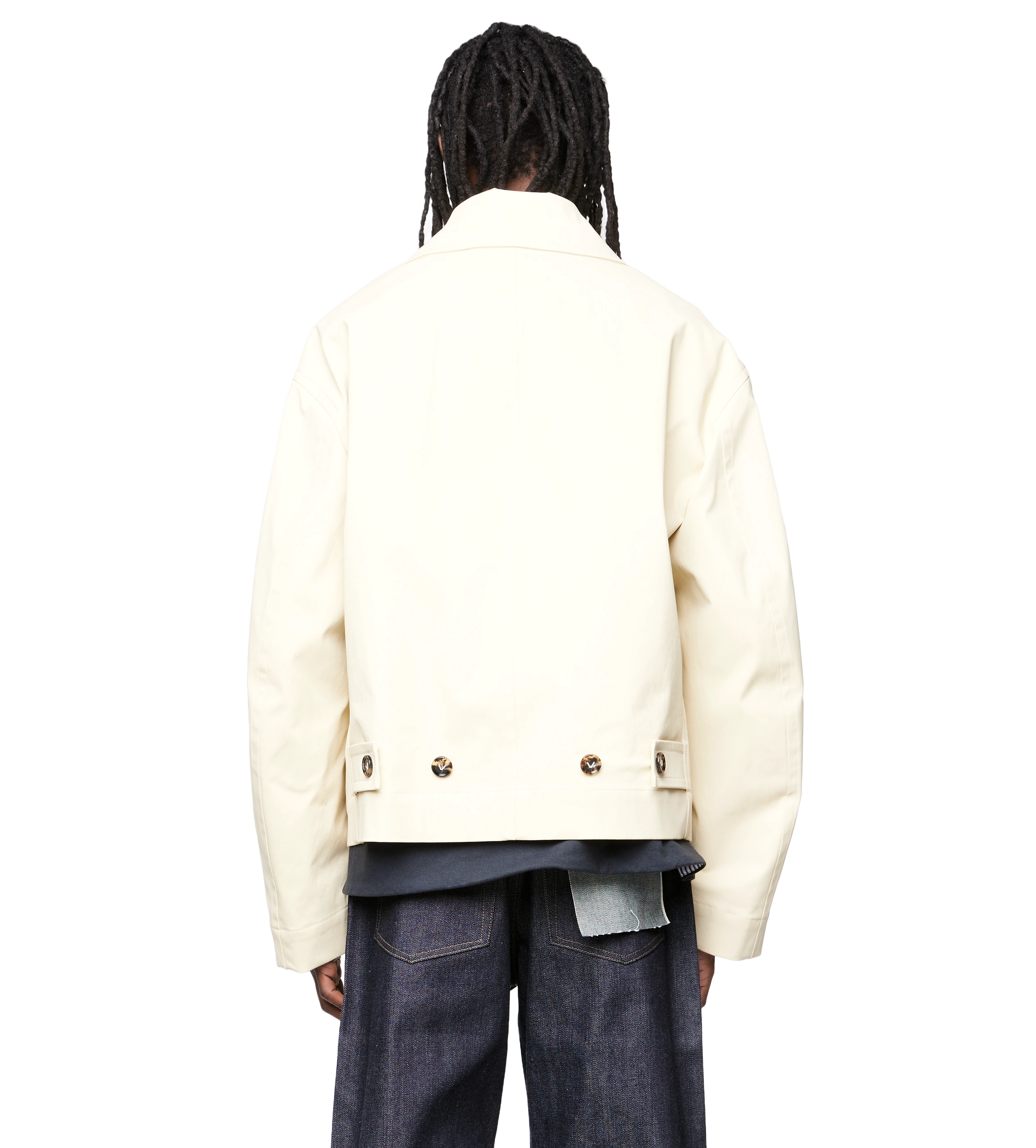 Cotton Blouson Jacket Ecru