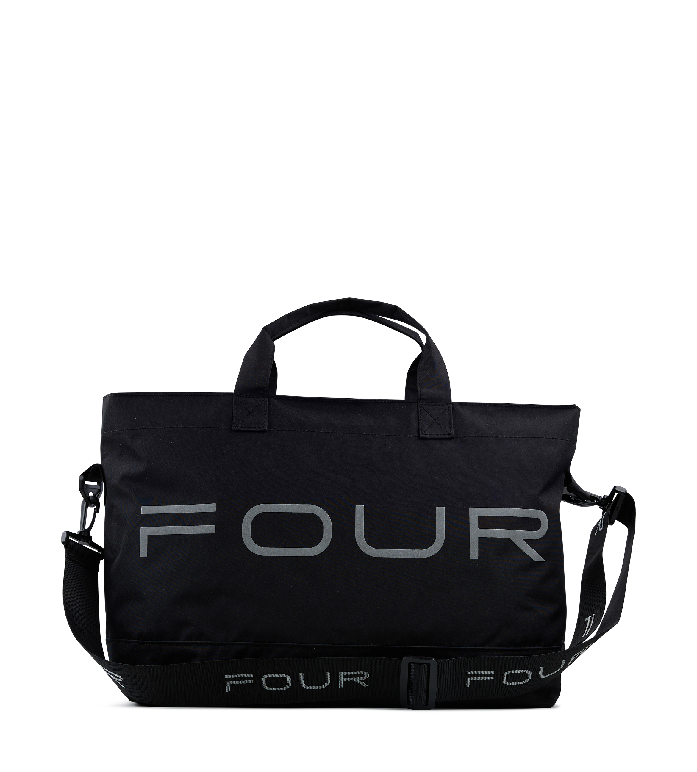 Nylon Reflective Sports Bag Black