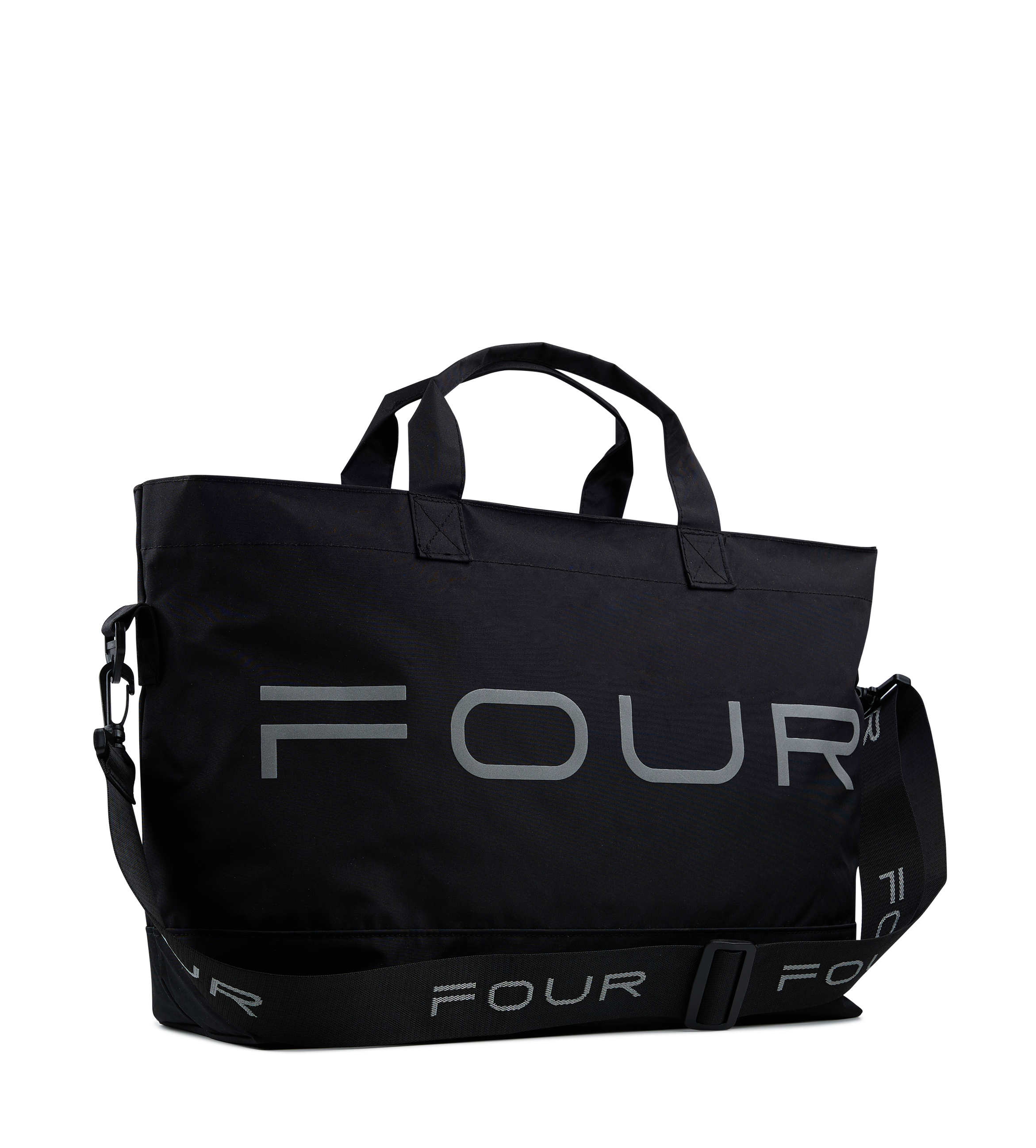 Nylon Reflective Sports Bag Black
