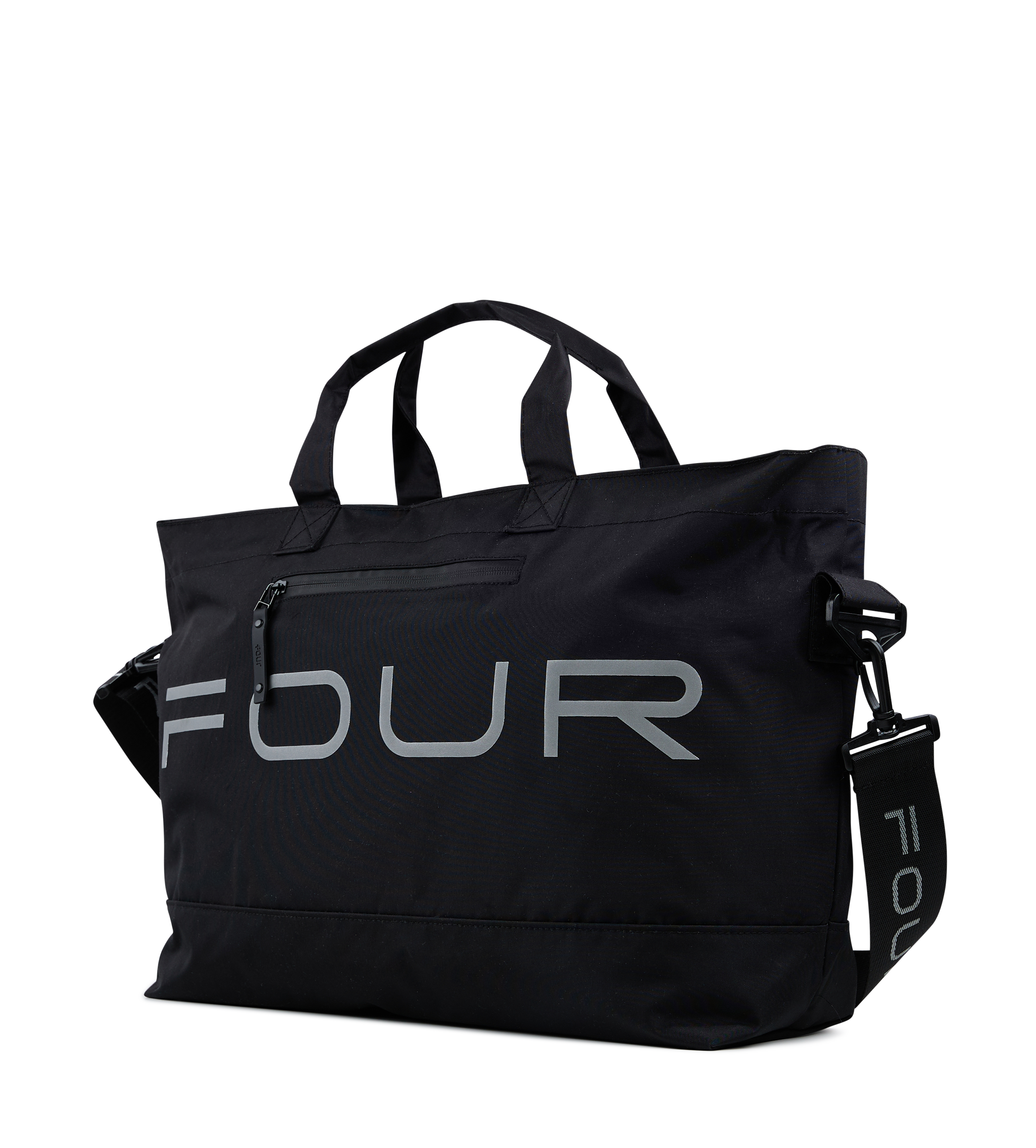 Nylon Reflective Sports Bag Black