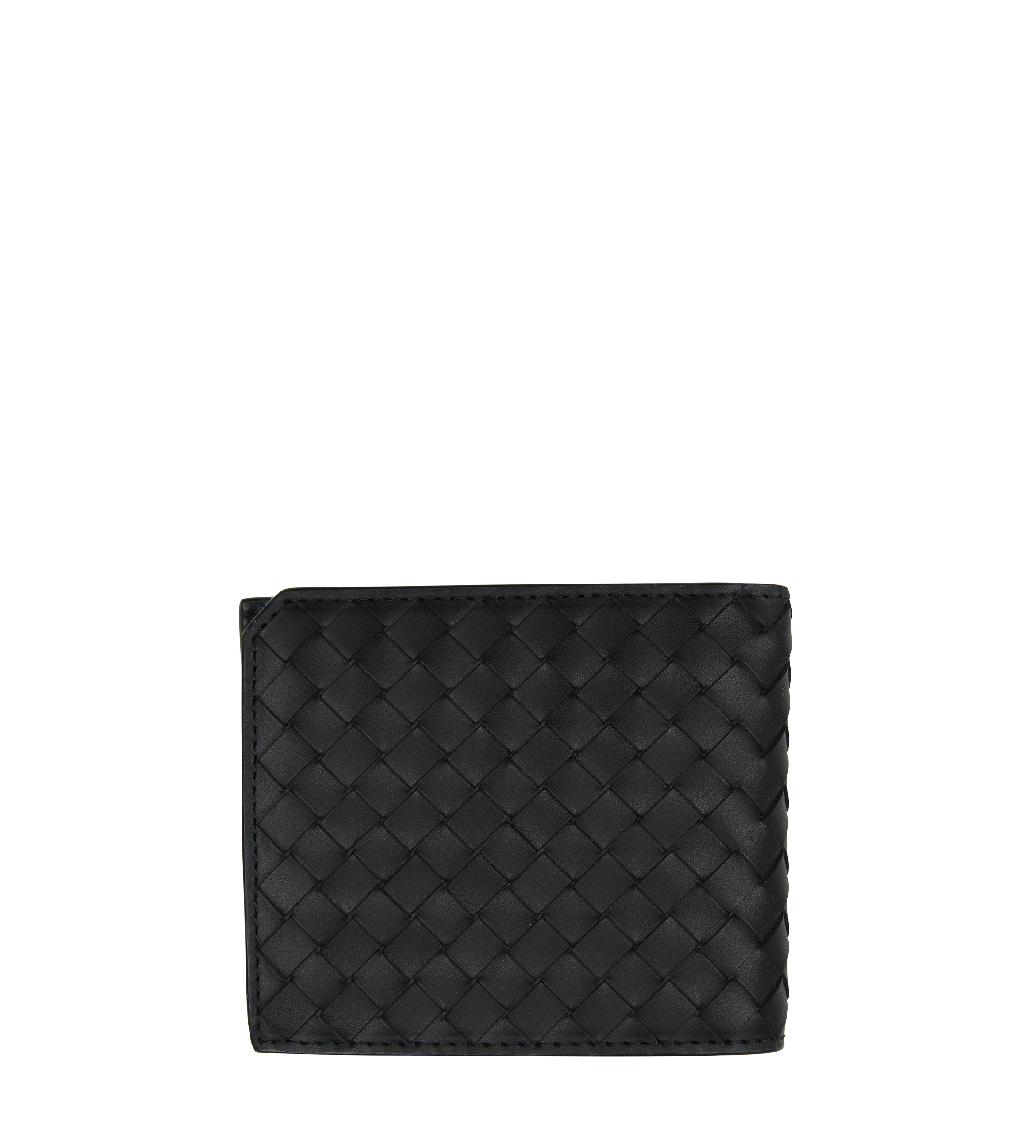 Intrecciato Piccolo Bi-Fold Wallet Black