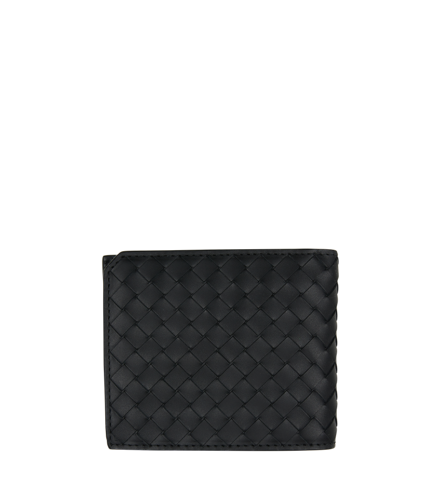 Intrecciato Piccolo Bi-Fold Wallet Black