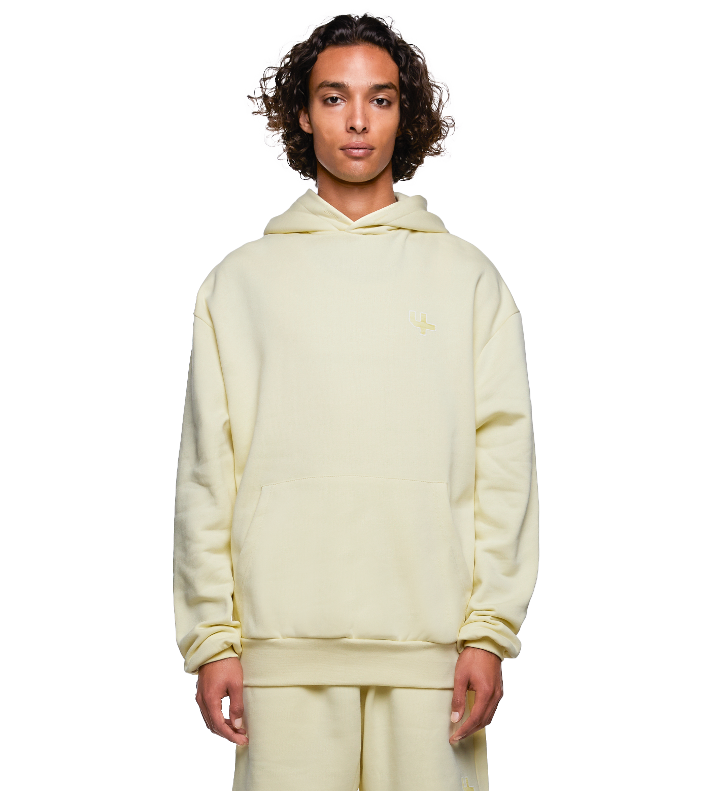 SD Outline Logo Hoodie Pastel Yellow