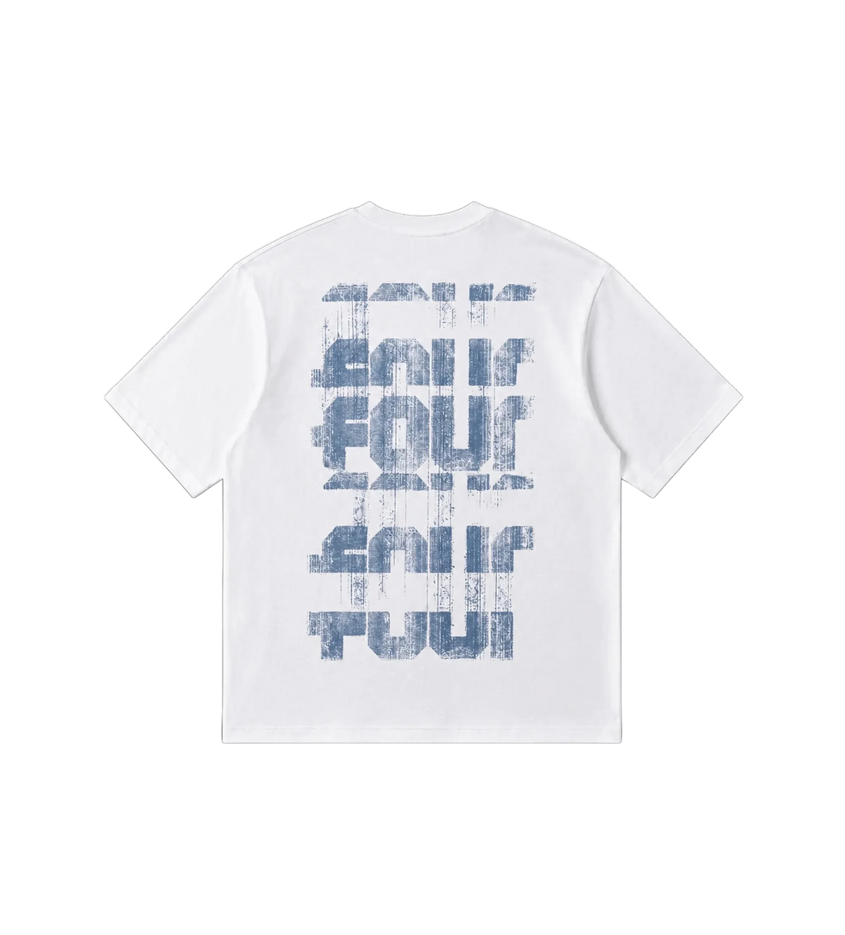 Painted Logo Boxy T-shirt White/ Soft Blue