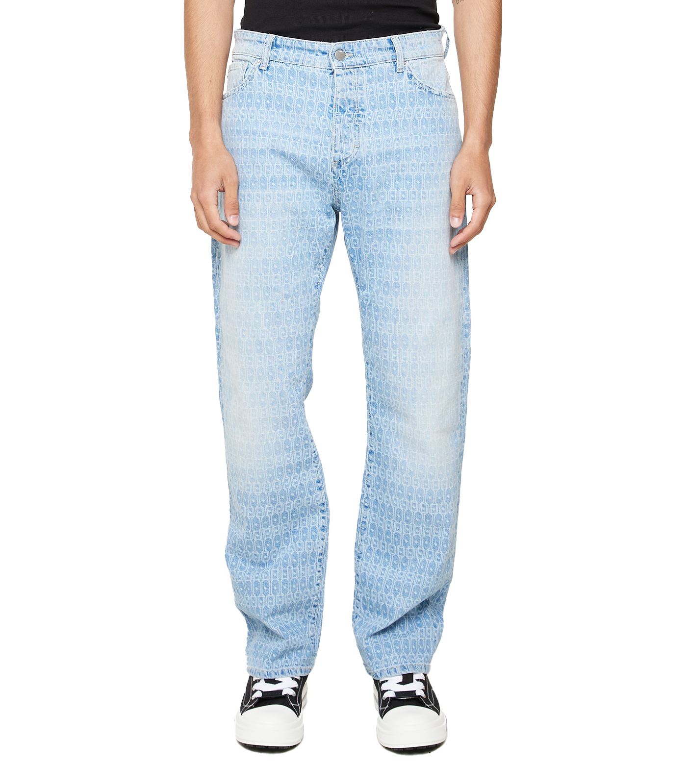 C5 Denim Straight Fit Monogram Laser Light Wash