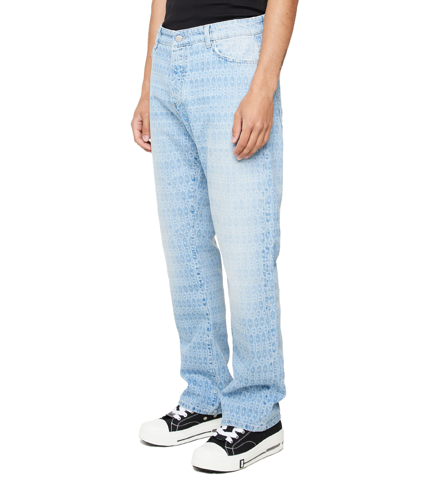 C5 Denim Straight Fit Monogram Laser Light Wash