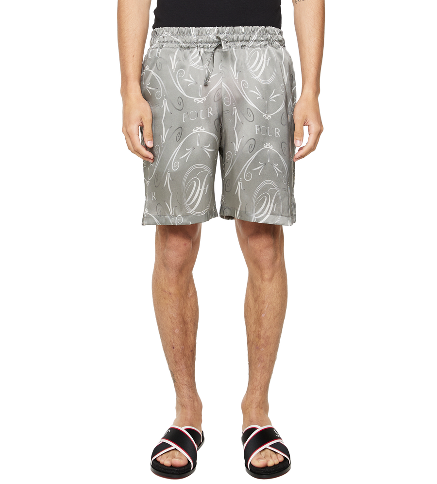 C5 Silk Short Allover Print Limestone