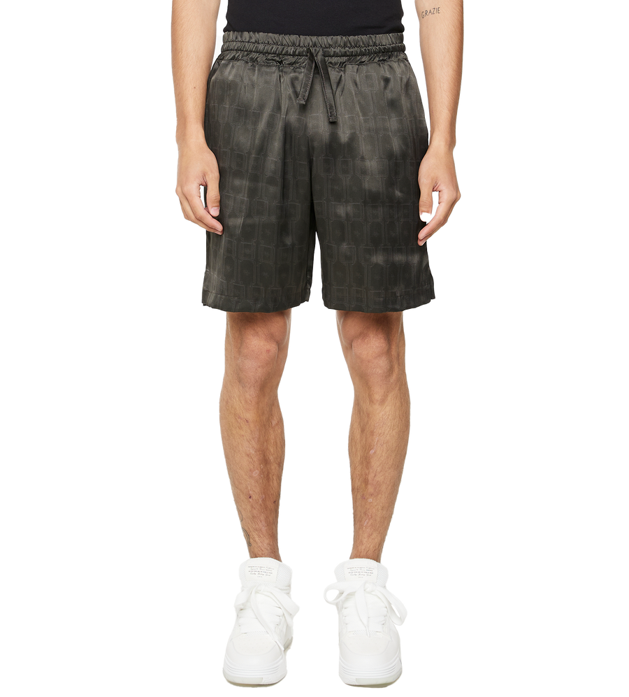 C5 Silk Short Monogram Black