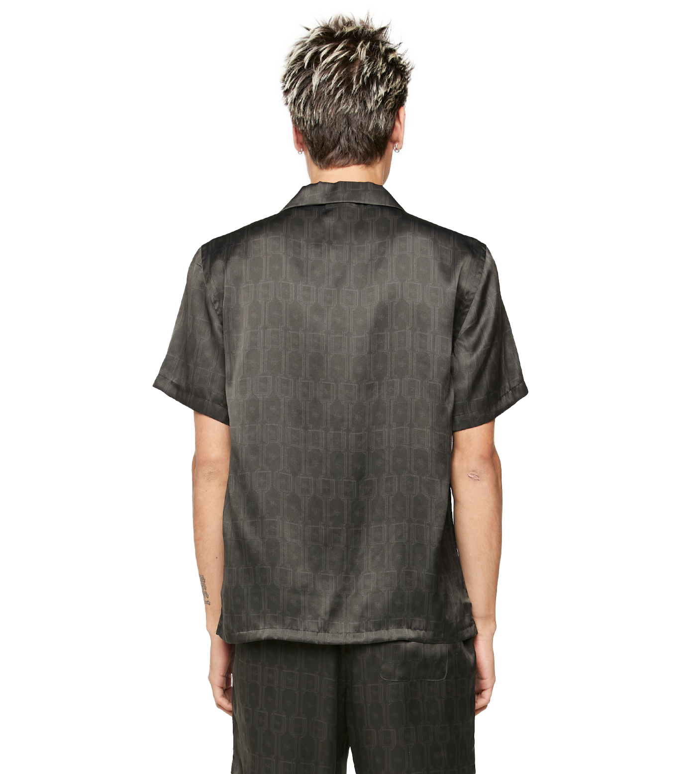 C5 Silk Shirt Monogram Black