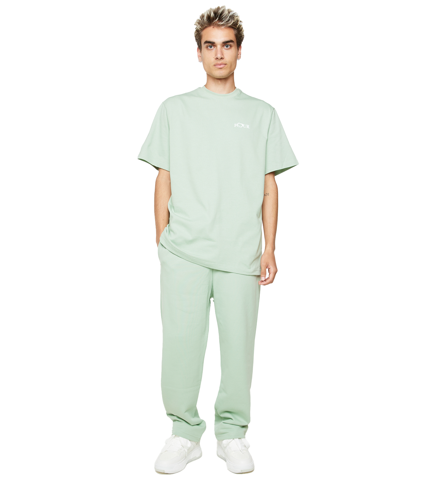 C5 Wavy Logo T-shirt Frosty Green