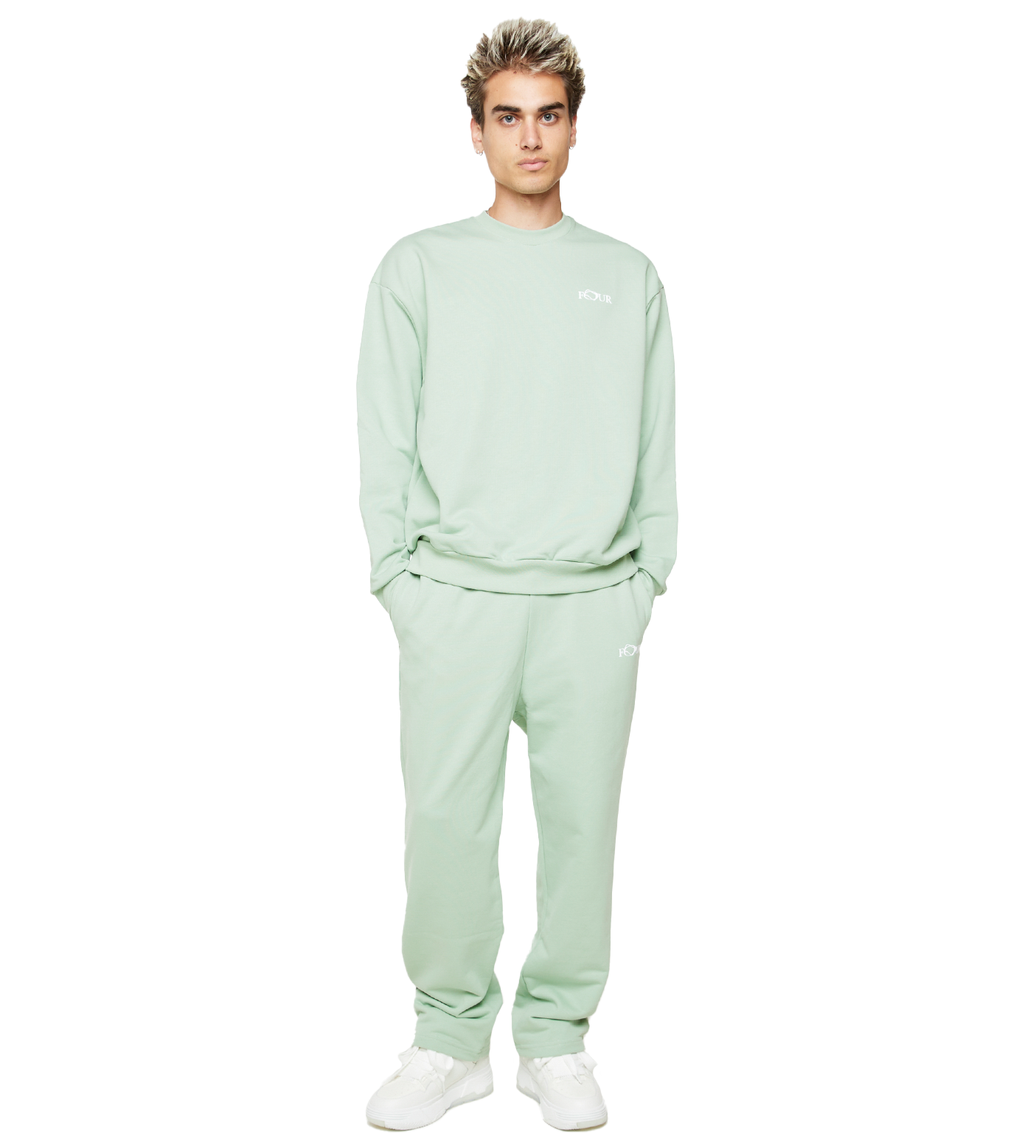 C5 Wavy Logo Crewneck Frosty Green