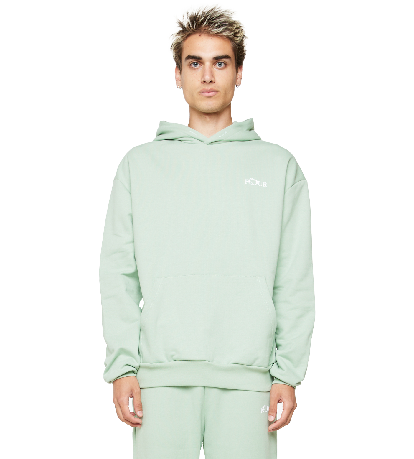 C5 Wavy Logo Hoodie Frosty Green