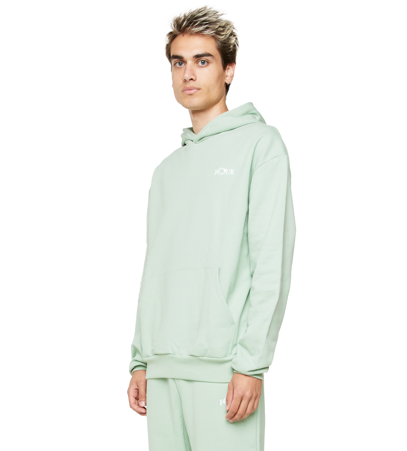 C5 Wavy Logo Hoodie Frosty Green