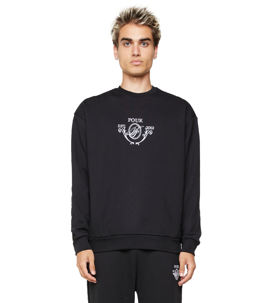 C5 Crest Logo Crewneck Black