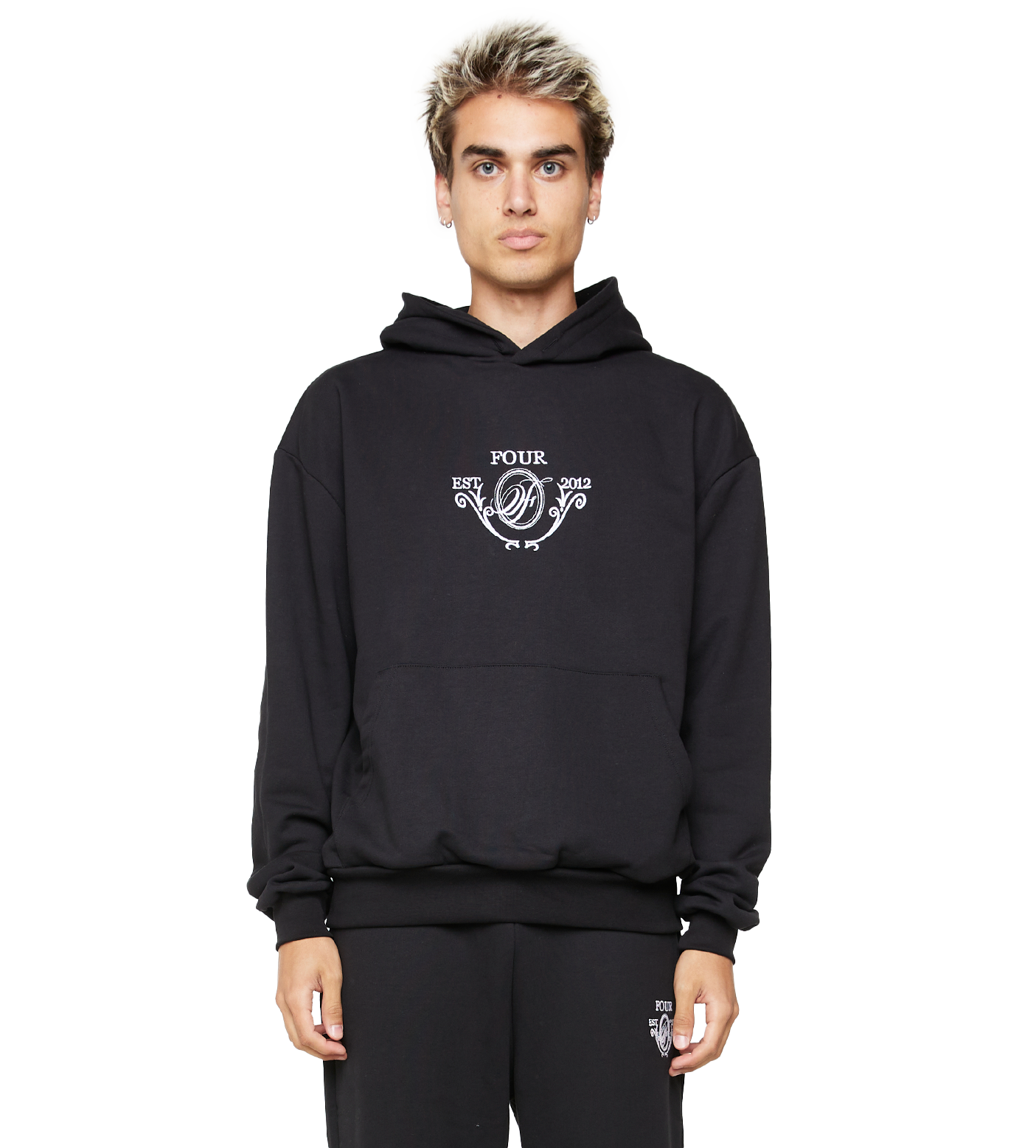 C5 Crest Logo Hoodie Black