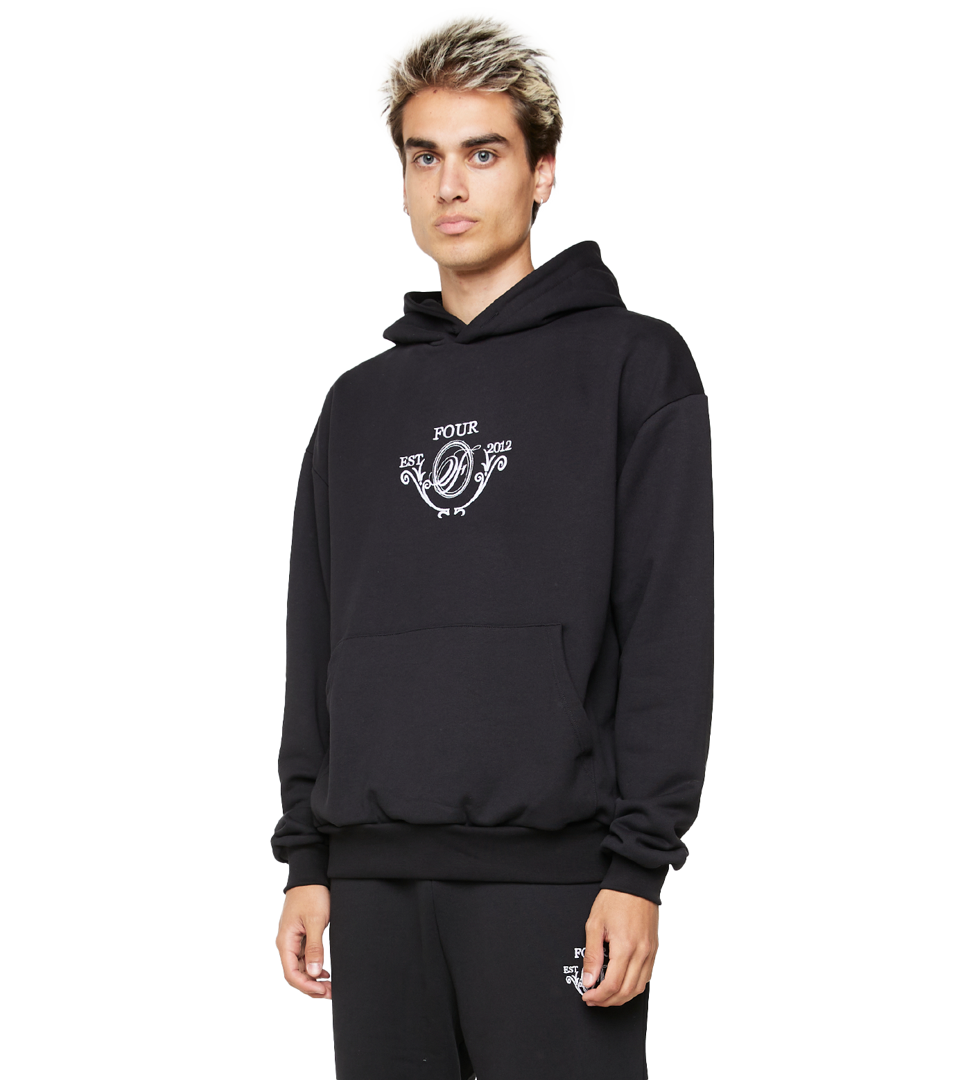 C5 Crest Logo Hoodie Black