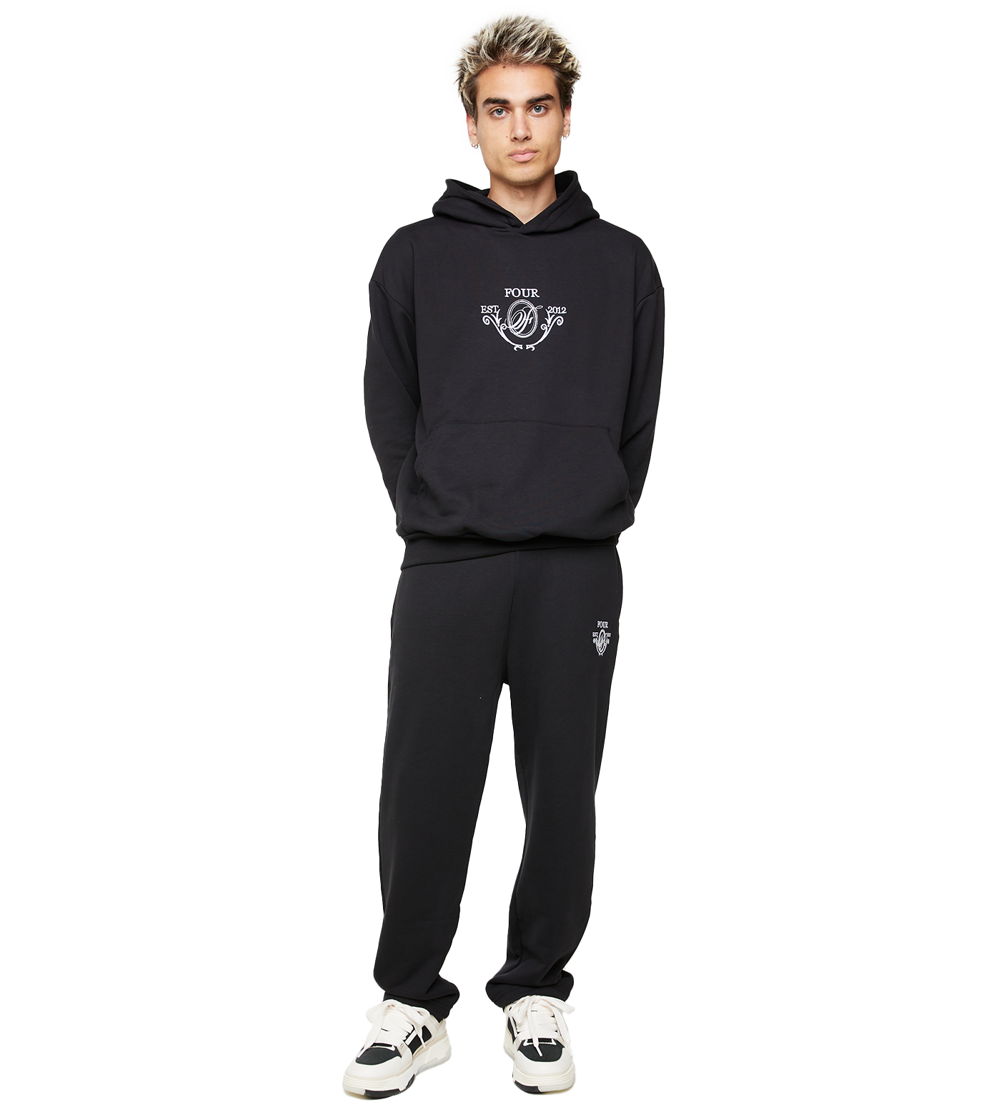 C5 Crest Logo Hoodie Black