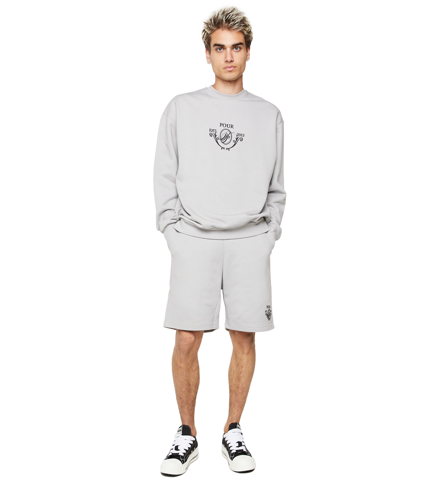 C5 Crest Logo Crewneck Limestone