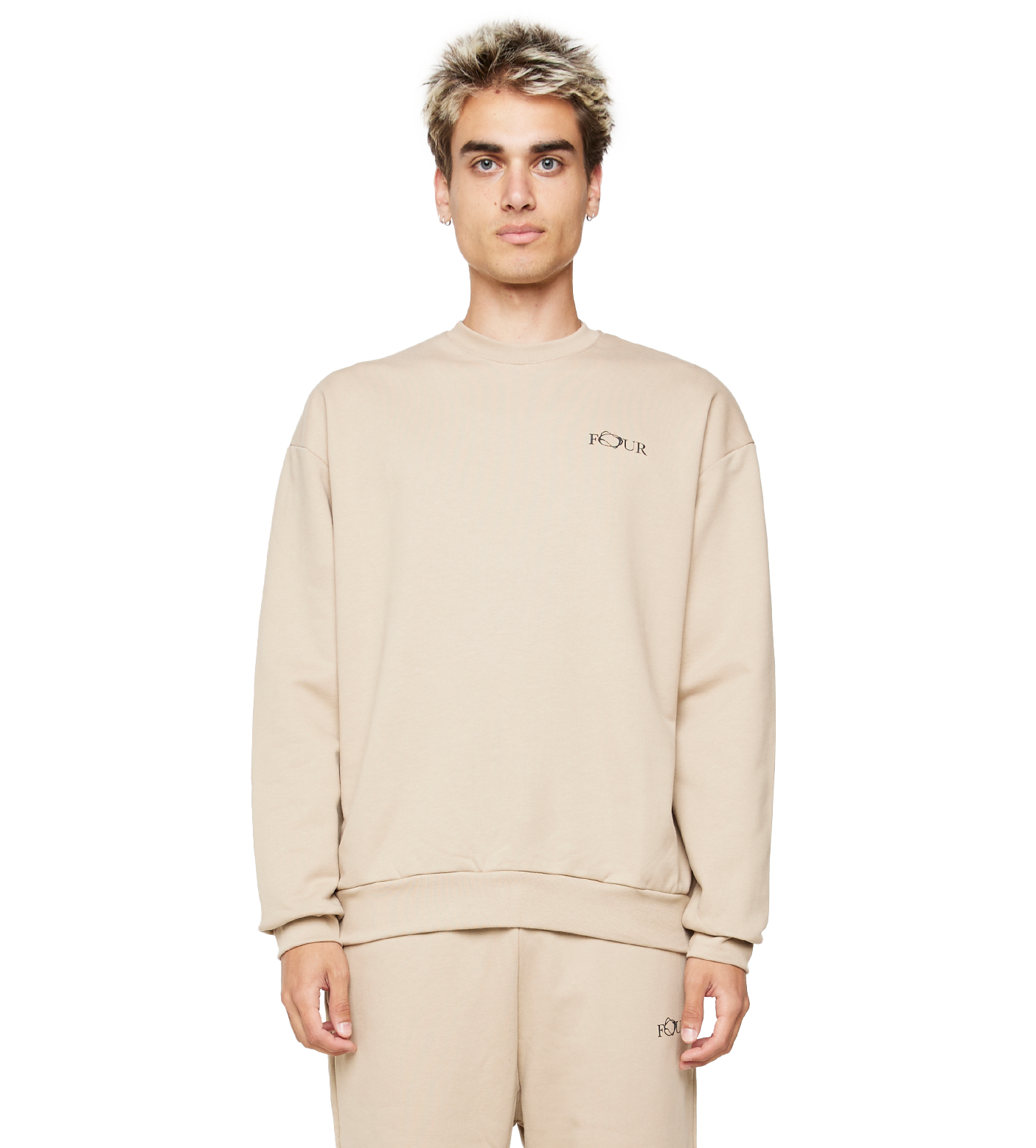 C5 Wavy Logo Crewneck Trench Coat