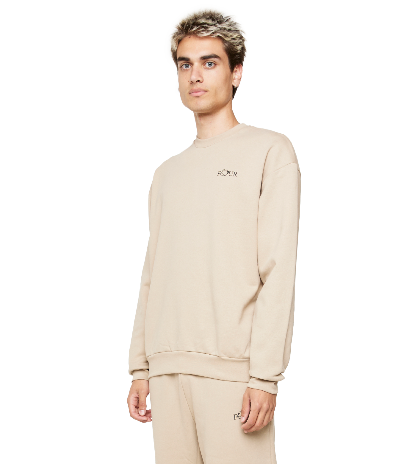 C5 Wavy Logo Crewneck Trench Coat