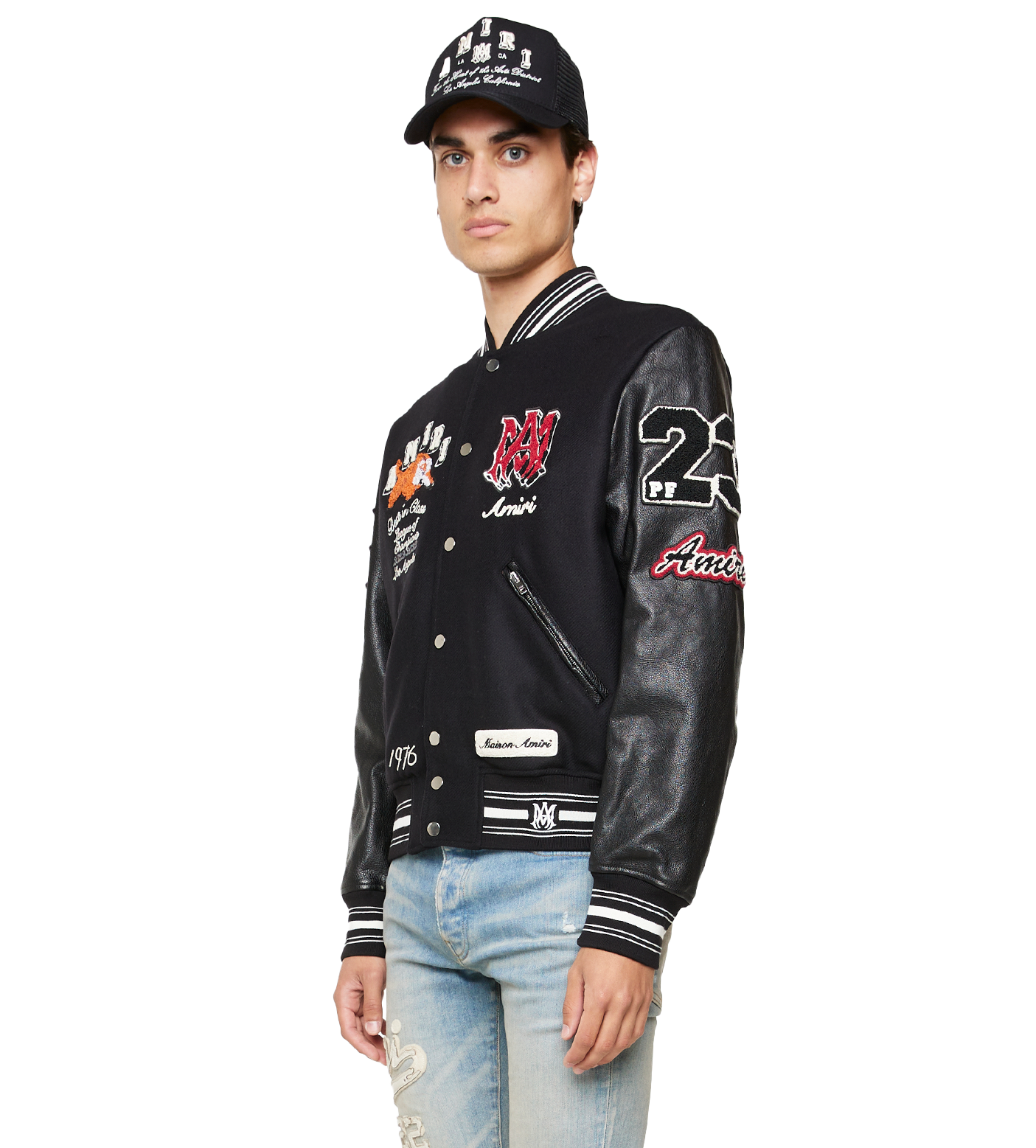 Logo-Patch Varsity Jacket Black